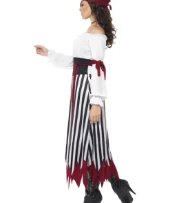 Smiffys Déguisement Femme Pirate (robe Longue & Bandana) -Halloween Soldes Boutique deguisement femme pirate robe longue bandana 1