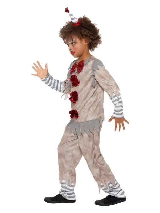 Smiffys Déguisement Garçon Clown Vintage (haut, Pantalon Et Chapeau) -Halloween Soldes Boutique deguisement garcon clown vintage haut pantalon et chapeau