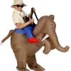 WIDMANN Déguisement Gonflable Explorateur à Dos D'Éléphant Enfant (avec Ventilateur Et Chapeau)