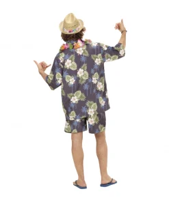 WIDMANN Déguisement Hawaïen Homme (chemise Et Short à Fleurs) -Halloween Soldes Boutique deguisement hawaien homme chemise et short a fleurs 1