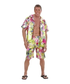 WIDMANN Déguisement Hawaïen Homme (chemise, Short) -Halloween Soldes Boutique deguisement hawaien homme chemise short 1