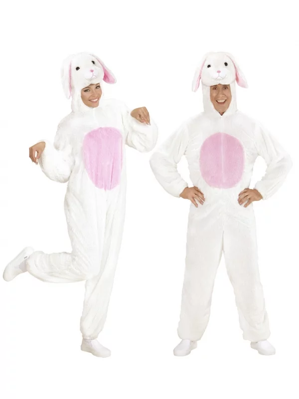 WIDMANN Déguisement Lapin En Peluche Blanc Adulte 1 WIDMANN Déguisement Lapin En Peluche Blanc Adulte