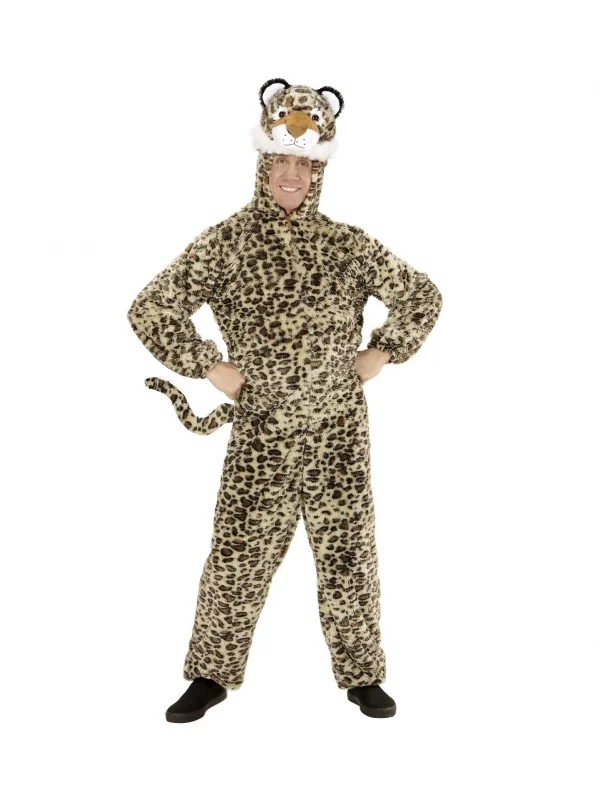 WIDMANN Déguisement Léopard Adulte En Peluche (combinaison à Capuche Avec Masque) 2 WIDMANN Déguisement Léopard Adulte En Peluche (combinaison à Capuche Avec Masque) – Image 2