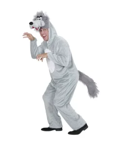WIDMANN Déguisement Loup Adulte Mixte ( Combinaison à Capuche Avec Masque) -Halloween Soldes Boutique deguisement loup adulte mixte combinaison a capuche avec masque 3