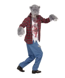 WIDMANN Déguisement Loup-garou Homme, Rouge (chemise Avec T-shirt, Pantalon, Gants, Masque) -Halloween Soldes Boutique deguisement loup garou homme rouge chemise avec t shirt pantalon gants masque 3