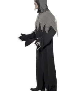 Smiffys Déguisement Moissonneur Sinistre Noir Et Gris Homme (tunique Avec Capuche, Chaine) 4 Smiffys Déguisement Moissonneur Sinistre Noir Et Gris Homme (tunique Avec Capuche, Chaine) -Halloween Soldes Boutique deguisement moissonneur sinistre noir et gris homme tunique avec capuche chaine 1