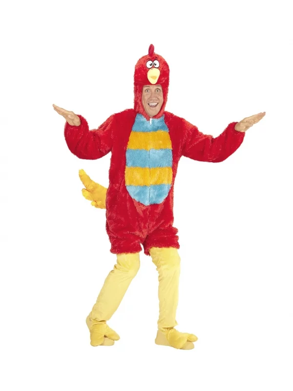 WIDMANN Déguisement Oiseau Rouge Adulte En Peluche 2 WIDMANN Déguisement Oiseau Rouge Adulte En Peluche – Image 2