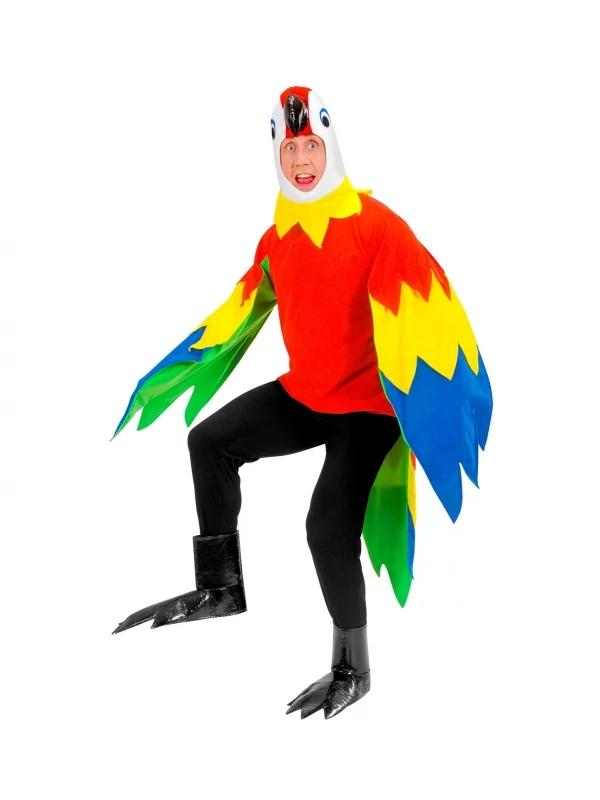 WIDMANN Déguisement Perroquet Adulte (costume, Capuche/masque, Pattes) 1 WIDMANN Déguisement Perroquet Adulte (costume, Capuche/masque, Pattes)
