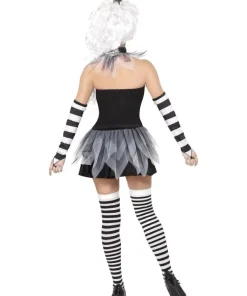 Smiffys Déguisement Pierrot Femme (robe, Ras Du Cou, Chapeau & Manchettes) -Halloween Soldes Boutique deguisement pierrot femme robe ras du cou chapeau manchettes 2