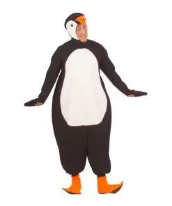 WIDMANN Déguisement Pingouin Noir Et Blanc Adulte (combinaison, Couvre-chef Avec Masque, Pattes)