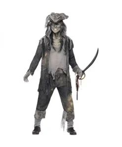 Smiffys Déguisement Pirate Bateau Fantôme Homme (veste - T-shirt, Pantalon, Tricorne)