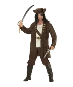 WIDMANN Déguisement Pirate Capitaine Homme (veste, Chemise, Pantalon, Ceinture, Chapeau)