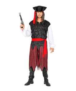 WIDMANN Déguisement Pirate Des Caraïbes Du S Au XXXL (chemise Avec Veste, Pantalon, Ceinture, Bandeau, Chapeau)