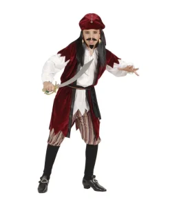 WIDMANN Déguisement Pirate Des Caraïbes Enfant (chemise Avec Gilet, Pantalon, Ceinture, Bandeau)