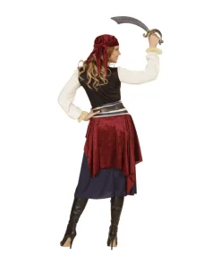 WIDMANN Déguisement Pirate Femme, Boucanière Des Caraïbes (robe, Bandeau, Ceinture, Bandana) -Halloween Soldes Boutique deguisement pirate femme boucaniere des caraibes robe bandeau ceinture bandana 2
