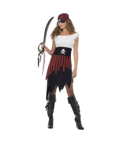 Smiffys Déguisement Pirate Femme (robe Et Bandeau)