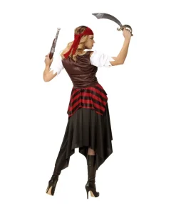 WIDMANN Déguisement Pirate Femme (robe Longue, Corset, Bandeau) -Halloween Soldes Boutique deguisement pirate femme robe longue corset bandeau 2