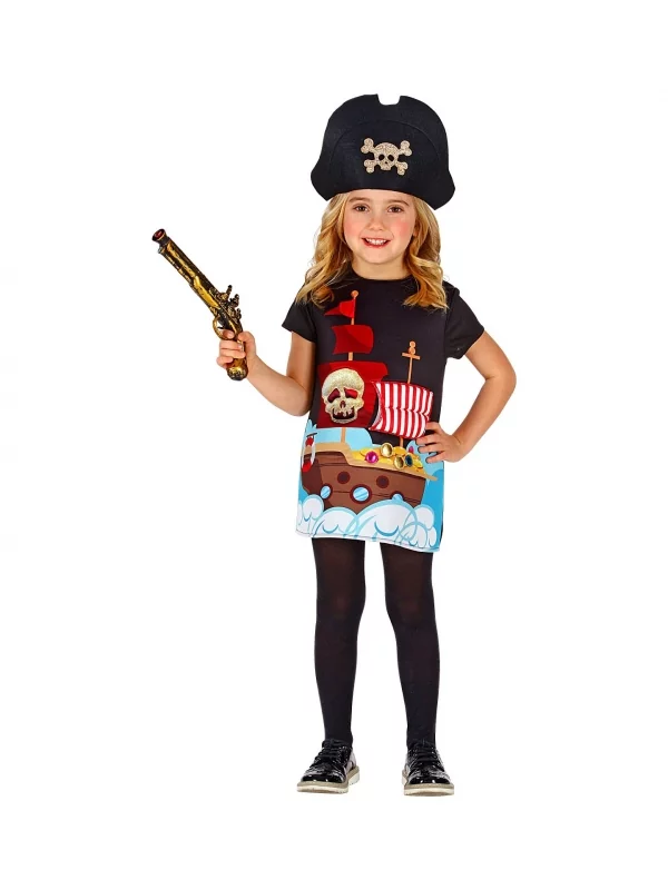 WIDMANN Déguisement Pirate Fillette Du 1 Au 3 Ans Au (robe, Chapeau) 2 WIDMANN Déguisement Pirate Fillette Du 1 Au 3 Ans Au (robe, Chapeau) – Image 2