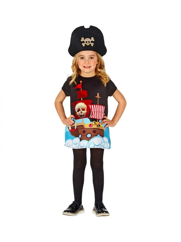 WIDMANN Déguisement Pirate Fillette Du 1 Au 3 Ans Au (robe, Chapeau) 1 WIDMANN Déguisement Pirate Fillette Du 1 Au 3 Ans Au (robe, Chapeau)
