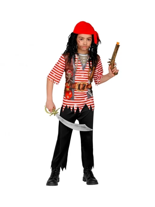 WIDMANN Déguisement Pirate Garçon Avec Bandana Du 4 Au 13 Ans -Halloween Soldes Boutique deguisement pirate garcon avec bandana du 4 au 13 ans