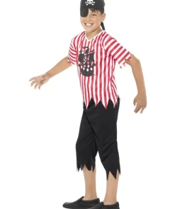 Smiffys Déguisement Pirate Garçon (haut, Pantalon, Bandana Et Cache-oeil) -Halloween Soldes Boutique deguisement pirate garcon haut pantalon bandana et cache oeil 2