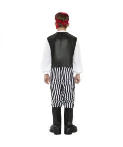 Smiffys Déguisement Pirate Garçon Noir Et Blanc (chemise, Pantalon, Sur-bottes, Foulard, Ceinture) -Halloween Soldes Boutique deguisement pirate garcon noir et blanc chemise pantalon sur bottes foulard ceinture 2