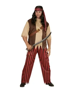 WIDMANN Déguisement Pirate Homme (chemise Avec Veston Et Ceinture, Pantalon, Bandeau)