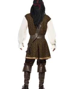 Smiffys Déguisement Pirate Homme (veste, Pantacourt, Baudrier, Ceinture, Foulard) -Halloween Soldes Boutique deguisement pirate homme veste pantacourt baudrier ceinture foulard 2