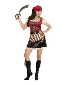 WIDMANN Déguisement Pirate Sexy Femme (robe, Ceinture, Bandana)