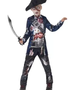 Smiffys Déguisement Pirate Zombie Luxe, Garçon (haut, Pantalon, Tricorne)