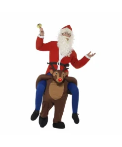 Smiffys Déguisement Porté Père Noël Sur Renne Adulte (combinaison) -Halloween Soldes Boutique deguisement porte pere noel sur renne adulte combinaison 2