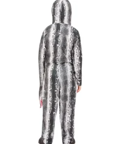 Smiffys Déguisement Serpent, Gris, Enfant (combinaison à Capuche) -Halloween Soldes Boutique deguisement serpent gris enfant combinaison a capuche 2