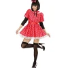 WIDMANN Déguisement Souris Femme Rouge à Pois Blancs (robe, Ceinture, Serre -tête Oreilles)