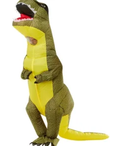 Smiffys Déguisement T-Rex Gonflable, Vert - Adulte