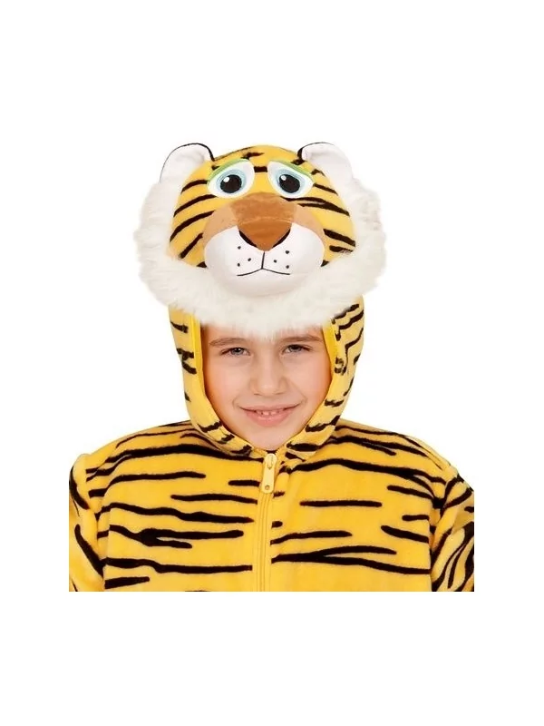 WIDMANN Déguisement Veste Peluche à Capuche Avec Tête De Tigre 2 WIDMANN Déguisement Veste Peluche à Capuche Avec Tête De Tigre – Image 2