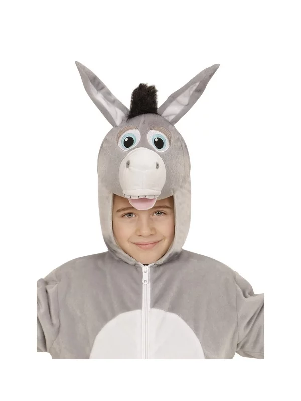 WIDMANN Déguisement Veste Peluche à Capuche Avec Tête Du Petit Âne Gris 2 WIDMANN Déguisement Veste Peluche à Capuche Avec Tête Du Petit Âne Gris – Image 2