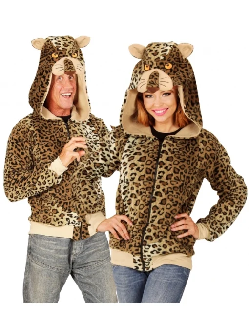 WIDMANN Déguisement Veste Polaire De Léopard Pour Adulte -Halloween Soldes Boutique deguisement veste polaire de leopard pour adulte