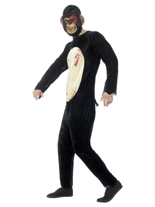 Smiffys Déguisement Zombie Singe Luxe Adulte (combinaison, Masque EVA) 2 Smiffys Déguisement Zombie Singe Luxe Adulte (combinaison, Masque EVA) – Image 2