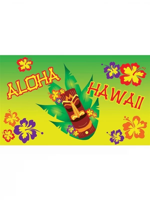 ESPA - Funny Fashion Drapeau Aloha Hawaï 90x150cm 1 ESPA - Funny Fashion Drapeau Aloha Hawaï 90x150cm