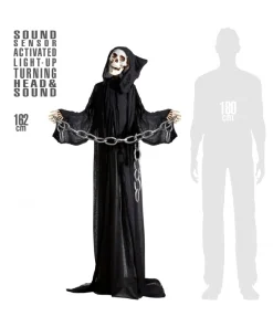 WIDMANN Faucheuse Animée Avec Tête Tournante, Sonore Et Lumineuse Pour Halloween -Halloween Soldes Boutique faucheuse animee avec tete tournante sonore et lumineuse pour halloween 3
