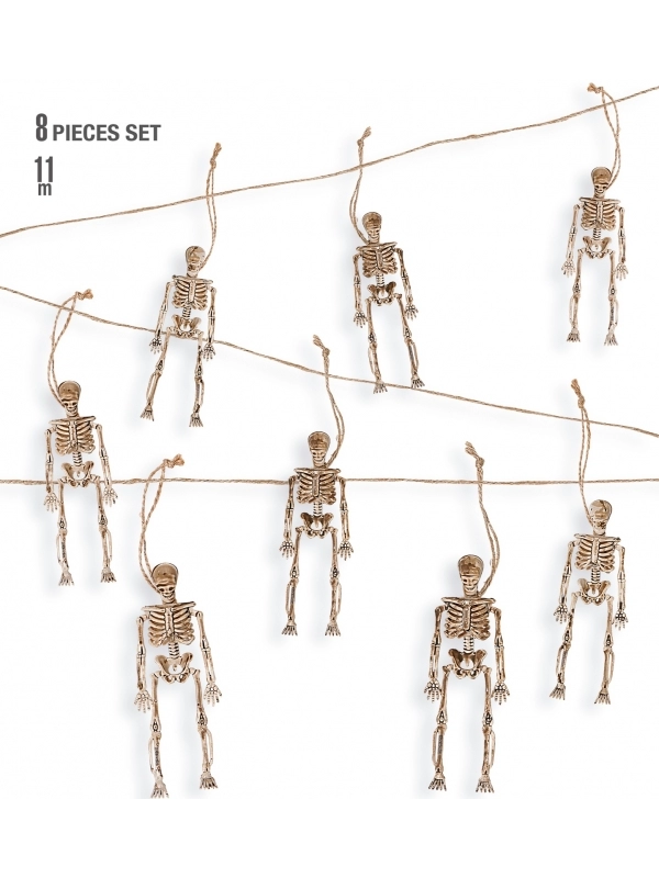 WIDMANN Guirlande 11 M Avec 8 Squelettes De 15 Cm 2 WIDMANN Guirlande 11 M Avec 8 Squelettes De 15 Cm – Image 2