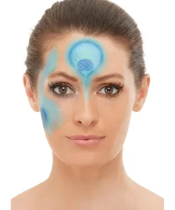 Kit Maquillage à L'eau Paon (peinture Visage, Pot Paillettes, Applicateur) -Halloween Soldes Boutique kit maquillage a l eau paon peinture visage pot paillettes applicateur 2