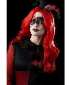 Smiffys Kit Maquillage Arlequin (Peinture Visage, Faux-cils, Bijoux Autocollants, Applicateur) -Halloween Soldes Boutique kit maquillage arlequin peinture visage faux cils bijoux autocollants applicateur 6