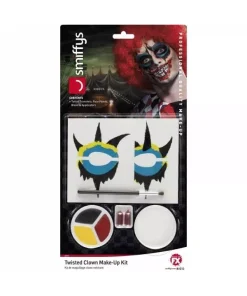 Smiffys Kit Maquillage Clown De La Mort (tatouage Visage, Peinture, Sangs Et Applicateurs)