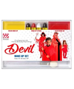 WIDMANN Maquillage Diable (4 Crayons, 2 Fards Et 1 Applicateur)