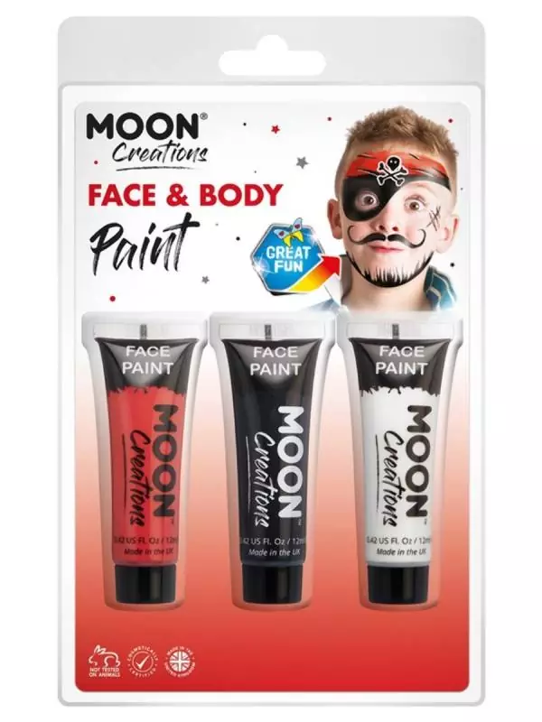 Smiffys Maquillage Moon Création, Visage Corps Multicolore 2 Smiffys Maquillage Moon Création, Visage Corps Multicolore – Image 2