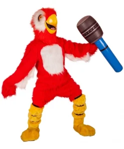 ESPA - Funny Fashion Mascotte Perroquet Vert Ou Rouge Adulte Avec Accessoires