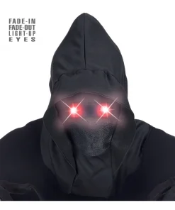 WIDMANN Masque Faucheuse Avec Yeux Lumineux Rouges (piles AAA Incluses)