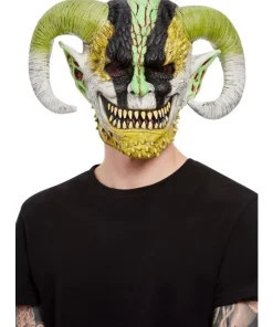 Smiffys Masque Intégral Démon à Cornes, Latex
