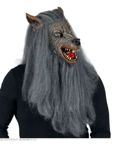 WIDMANN Masque Intégral Latex Avec Fourrure De Loup-garou Pour Adulte -Halloween Soldes Boutique masque integral latex avec fourrure de loup garou pour adulte 1